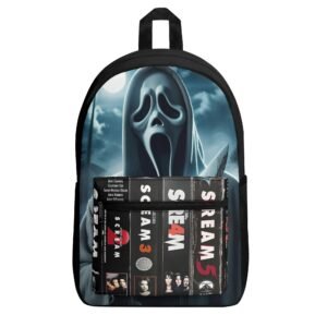 Ghostface Scream Movie All Over Print Polyester Vintage Backpack